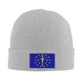 thumbnail image 3 of ZICANCN Indiana State Flag Symbols Bonnet Tricoté, Bonnet d'Hiver Doux Chaud Classique pour Hommes Femmes Gris, 3 of 6