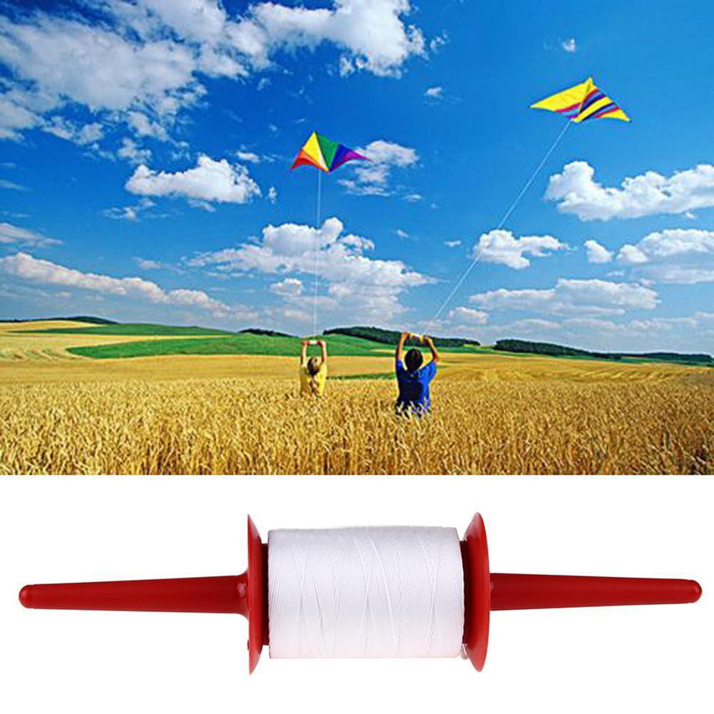 EE_ EG_ Fast Winding Plastic Hoop Spool with 200m Braided Polyester Line Kite St 