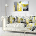 thumbnail image 3 of Designart Grey and Yellow Blur Abstract - Abstract Throw Pillow - 12x20, 3 of 5