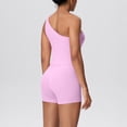 thumbnail image 4 of 2026 New Limit-time Offer, Women's Yoga Sports Outfit Solid Color High Waist Crop Top and Shorts Set Fashion Athletic Gym Wear with Pockets for Outdoor Exercise Workout Running, 4 of 6