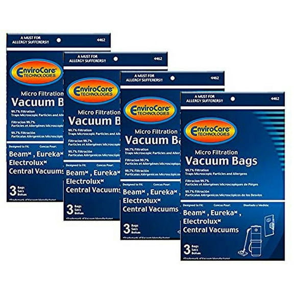 12 Eureka Beam Electrolux Star-Brute Mastercraft Nutone Central Vacuum Bags 110360 90610