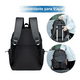 thumbnail image 4 of Mochila Lab.G Para Laptop Impermeable Bolsa negro detalles naranja, 4 of 5