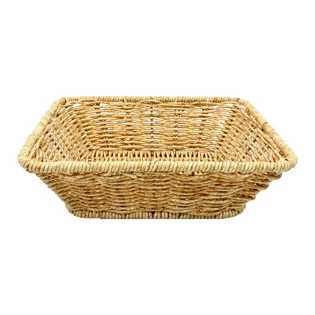 Cesta tejida, cuenco para servir alimentos, cesta para almacenar alimentos, frutero de cocina para S