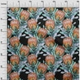 thumbnail image 3 of oneOone Viscose Chiffon Black Fabric Leaves & Clover Sewing Craft Projects Fabric Prints By Yard 42 Inch Wide, 3 of 6