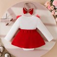 thumbnail image 6 of MEZZALL Toddler Girls Lace Long Sleeve Romper Bodysuits Dress Headbands Set Cozy Baby Wear, 6 of 6