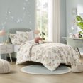 thumbnail image 2 of Intelligent Design 3 Piece Twin/Twin XL Size Mushroom Garden Printed Bedding Set, Green Floral Comforter Set, 2 of 7