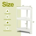 thumbnail image 3 of Spaco 2 Pack 3-Tier Detachable Floor Corner Shower Shelf with Drainage Holes-White, Storage Cart for Kitchen,Bathroom,Living Room,Office, 3 of 8