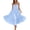 🔥 Blue, variant on Sentmoon Graduation Dress Spaghetti Strap Solid Color Plus Size Prom Dress V Neck Sleeveless Loose Fit Pleated Womens Summer Dresses Spring for Running and Training XL