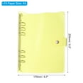 thumbnail image 2 of Uxcell A5 Bling Clear Binder Cover with Snap Button Closure, Yellow, 2 of 6