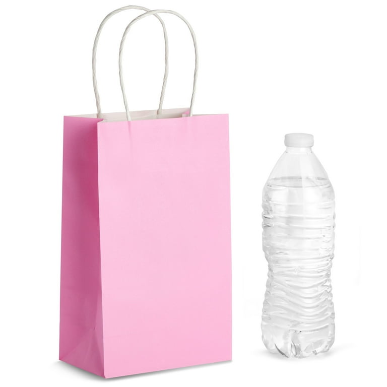 Medium Pink Paper Bags with Handle 96 Pack New Gift Bags, Shopping Bag,  Party Favor Bags, Treat Bags, Goodie Bag, Business Tchotchkes, Shopping Bag,  Special Occasion & More 