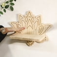 thumbnail image 5 of Cififendec Lotus Cutout Pine Wood Floating Shelf, 12.99"×10.23", Wall Mount Plant Display Rack for Boho Bedroom Apartment Decor Storage, 5 of 5