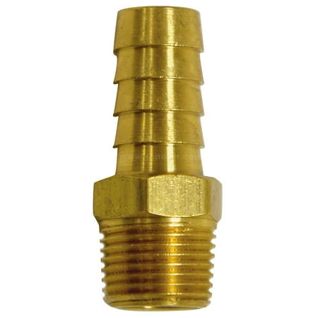 

4 Pieces Barb 3/8 MPT x 1/2 H Brass