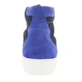 thumbnail image 4 of Daniela Fargion Black Blue Suede Mid Top Distressed Leather Fashion Sneakers-11 for Womens, 4 of 4