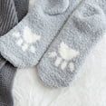 thumbnail image 5 of EQWLJWE Woman's Girls Cute Coloer Heart Cat Paw Print Thicken Coral Fleece Keep Warm Socks Sox Socks Holiday Clearance, 5 of 5