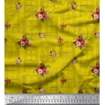thumbnail image 1 of Soimoi Rayon Fabric Window,Leaves & Rose Floral Print Fabric by Yard 56 Inch Wide, 1 of 1