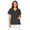 Black Leopard Print Pattern, variant on Cow Print Oattern Nursing Uniform Top for Nurses Stretchy V Neck Scrub Top with Two Front Pockets for Clinic, Healthcare Environments, Hospital
