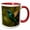 Red/White, variant on 3drose, Ecuador, Galapagos, Nono. Sparkling Violet Ear Hummingbird., 11oz Two-tone Red Mug