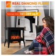 thumbnail image 4 of 24" Electric Fireplace, Freestanding Heater with Realistic Flame Effect, 1500W Space Heater, Black, 4 of 9