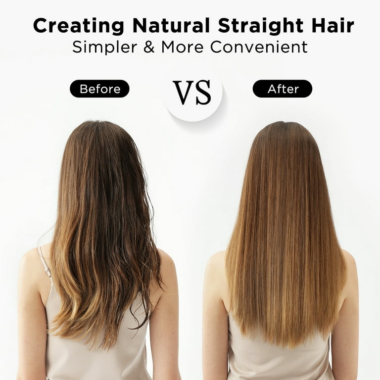 Air Straightener Flat Iron, IG INGLAM 2 in 1 Wet to Dry for Hair Styling, 200 Million Negative Ions, No Heat Damage for All Hair Types, Light Pink