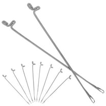 NICEXMAS Hook Needle for Beads 10Pcs Fine Design Iron Beading Needle for Beginners