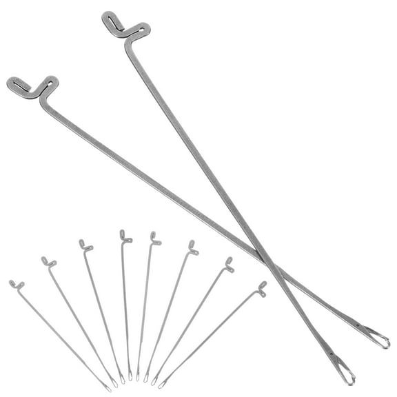 NICEXMAS Hook Needle for Beads 10Pcs Fine Design Iron Beading Needle for Beginners
