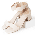 thumbnail image 4 of J. Adams Mimi Ankle Strap Kitten Sandal - Comfortable Low Heels for Women - Formal Sandals, 4 of 6