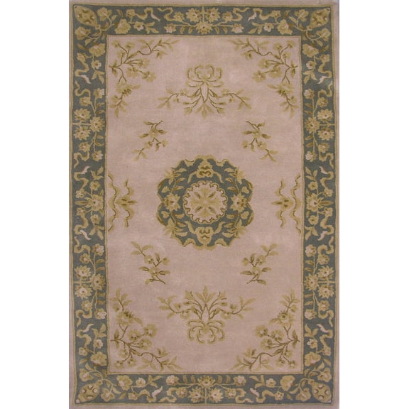 Ablon 03 9X13 Ivory Handtufted Wool Area Rug