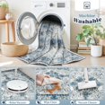 thumbnail image 3 of Alfombra MXSANYOO, lavable, vintage, floral, 240 x 300 cm, azul y gris, 3 of 8