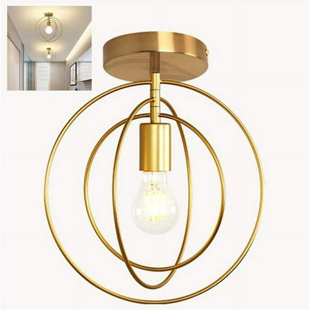 

E27 Vintage Ceiling Lamp Industrial Ceiling Light Cage Shaped Round Metal Ceiling Lights Pendant Lamp For Living Room Dining Room Bedroom Dining Room Hotel Hallway Entryway Aisle Decorate Home