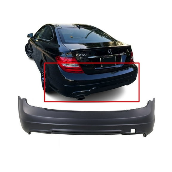 DCP Rear Bumper Cover For 2012-2015 Mercedes C250/C300/C350 Primed MB1100287
