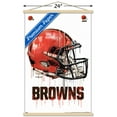 thumbnail image 3 of NFL Cleveland Browns - Drip Helmet 20 Wall Poster with Wooden Magnetic Frame, 22.375" x 34", 3 of 5