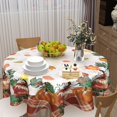 thumbnail image 2 of Pumpkin Tablecloth Round 60 Inch Orange Rustic Fall Table Cloth Washable Autumn Farmhouse Harvest Thanksgiving Table Cover for Kitchen Dinner Room Holiday Picnic Party Indoor Outdoor Decor, 2 of 5