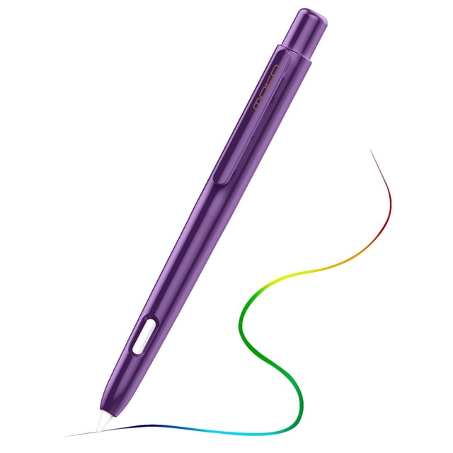 Funda para Apple Pencil MoKo de segunda generación con clip resistente, color morado