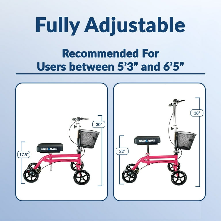 KneeRover Steerable Knee Scooter Knee Walker Crutch Alternative in