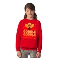 thumbnail image 3 of Awkward Styles Happy Thanksgiving Day Youth Sweatshirt for Boys Girls Gobble Turkey Crewneck Tops for Kids, 3 of 5