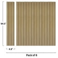 thumbnail image 2 of Concord Wallcoverings™ 3D Wall Panels | Faux Wood Wall Panels – Natural Oak | Waterproof Slat Panel | 94.5” x 4.8” Each | 18.9 Sq. Ft. | Wood Accent Wall (Pack of 6) CO900-115, 2 of 5