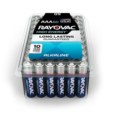 Energy Saving Battery - Rayovac High Energy Alkaline, AAA Batteries, 60 Count