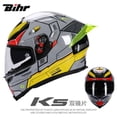 thumbnail image 5 of Casco de motocicleta BIHR de cara completa con doble lente, casco de moto de carreras para motocross, ligero, certificado DOT ECE, 5 of 5