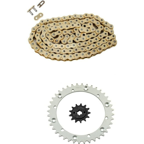 Max Motosports Gold Chain Sprocket Kit Fits For 1988-2006 Yamaha YFS 200 Blaster 200