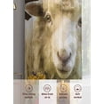 thumbnail image 6 of Sheep Sunflowers Sheer Curtains 2 Panels Set White Yellow Flower Bee Farms Animal Oil Painting Sheer Window Curtains Light Filtering Rod Pocket Voile Drapes for Bedroom Living Room 52"x54", 6 of 8