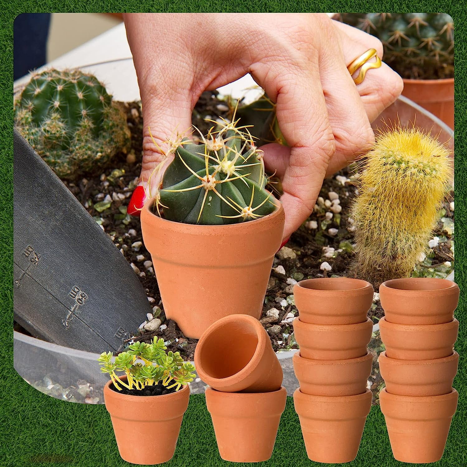 18 Pack Mini Terra Cotta Pots with Drainage Holes, Small Clay Flower Pots for Indoor/Outdoor Plants,Craft Decoration Garden Gift (2 inch )