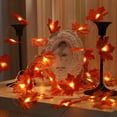 thumbnail image 4 of Pack Fall Maple Leaf Garland 40 LED Maple Leaves String Lights 7.9ft Fall Garland Decorations Lights Waterproof Maple Leaf String Lights 3AA Battery Operated for Party Thanksgiving Festival, 4 of 4