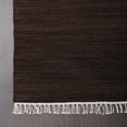 thumbnail image 4 of Rugsotic Carpets Eco-Friendly Woven Hand Woven Kilim Flat Weave Dark Brown Solid Area Rug, 10'x10' Square, Antimicrobial, 4 of 8