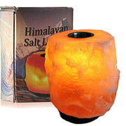 JIC Gem Aroma Himalayan Salt Lamp with Small Plate to Diffuse Essential Oils, Natural Hand Carved Salt Rock Night Light Aromatherapy Lamp