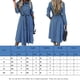 thumbnail image 2 of Vestido Vestido largo casual con cuello de solapa Vestido de mujer de manga larga con bolsillos Traje diario Cgtredaw Azul T XXL para Mujer, 2 of 6