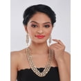 thumbnail image 2 of Efulgenz Faux Kundan Stone Multi Layered Strand Heavy Indian Bridal Set Long Necklace with Dangle Earrings Jewelry for Women, 2 of 6