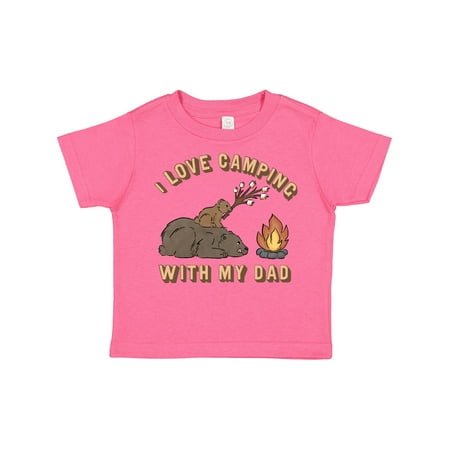 

Inktastic I Love Camping with My Dad Gift Toddler Boy or Toddler Girl T-Shirt