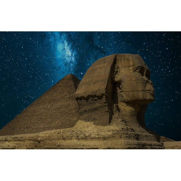 Sphinx Pyramids Of Giza Egypt Giza Pyramid-20 Inch By 30 Inch Laminated ...