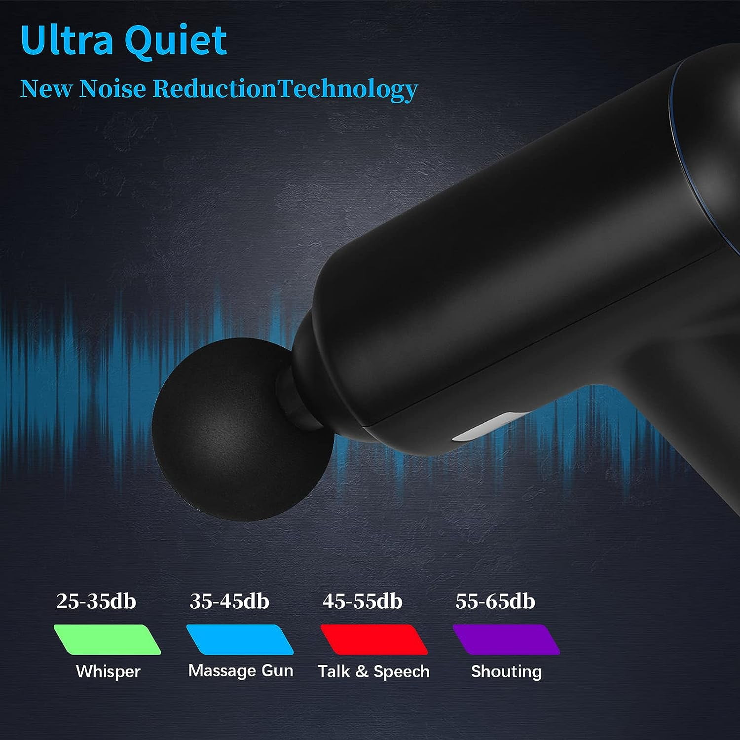 Vivitar Vivispa Mini Deep Tissue Massage Gun Neck Back USB-C MS1720-BLK