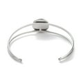 thumbnail image 3 of 5 pc Non-Tarnish 304 Stainless Steel Bracelets Setting Making Flat Round Stainless Steel color Tray: 18mm Inner Diameter: 2-1/2 inch(6.5cm) 304 Stainless Steel, 3 of 3